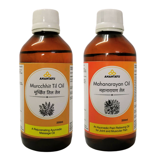 Anantayu Til Oil Murchhit 200ml + Anantayu Mahanarayan Oil 200ml (Combo)