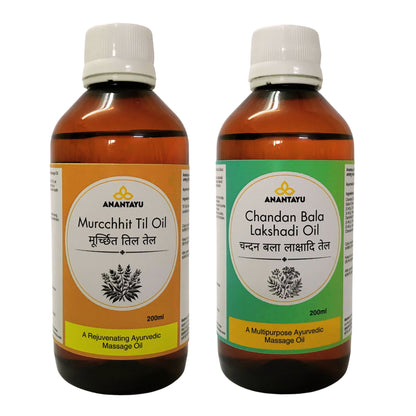 Til Oil Murchhit 200ml + Chandan Bala Lakshadi Oil 200ml (Combo)